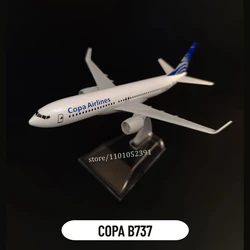 Scale 1:400 Metal Airplane Replica Panama Copa B737 Latin Airlines Boeing Aircraft Model Aviation Collectible Diecast Miniature