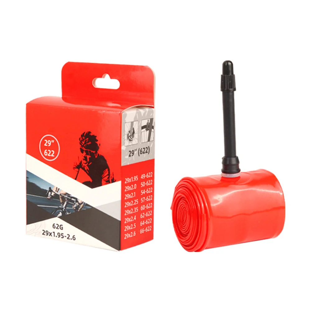 

Легкая и компактная 29-дюймовая внутренняя камера из TPU для вентиля Presta с адаптером для рамы, разработанная для повышения устойчивости к проколам.