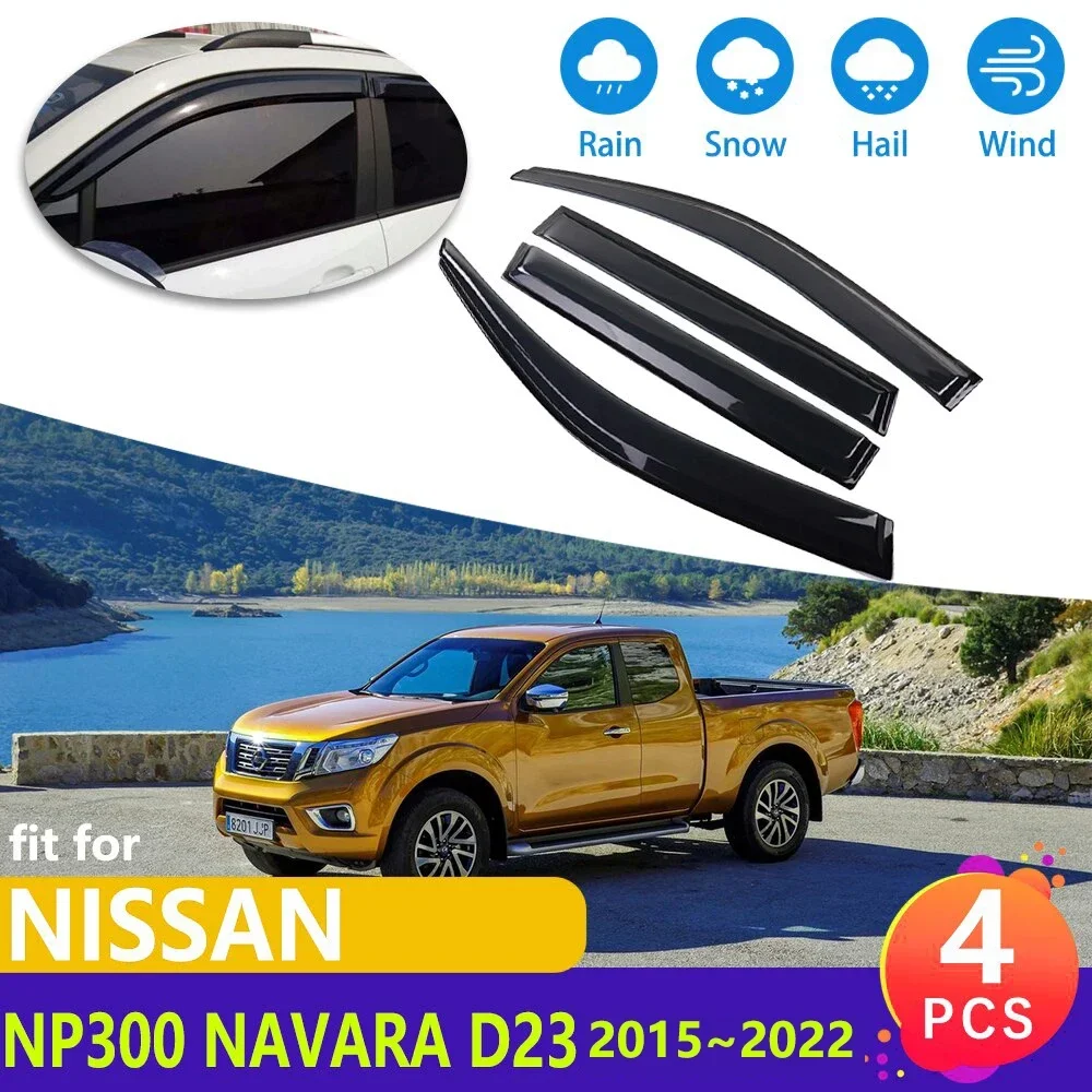 

For Nissan Navara NP300 Mercedes Benz X Class XClass D23 2015~2022 Car Window Deflector Visor Rain Guard SHADE Shed Parasol