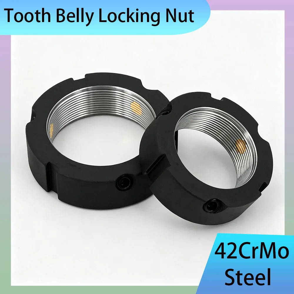 1Pcs F-Type Precision Locking Nut Pitch 1-1.5mm And 42CrMo Ball Screw For Machine Tool Spindle Anti Loosening Round Nut M12-M39