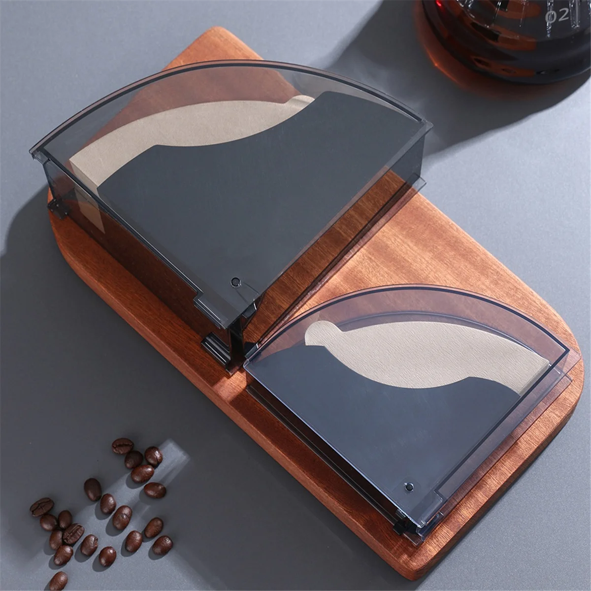 

A45I Hand Brewed Coffee Filter Paper Storage Box Fan-Shaped Filter Paper Box V01 Filter Paper Dustproof Storage Rack B