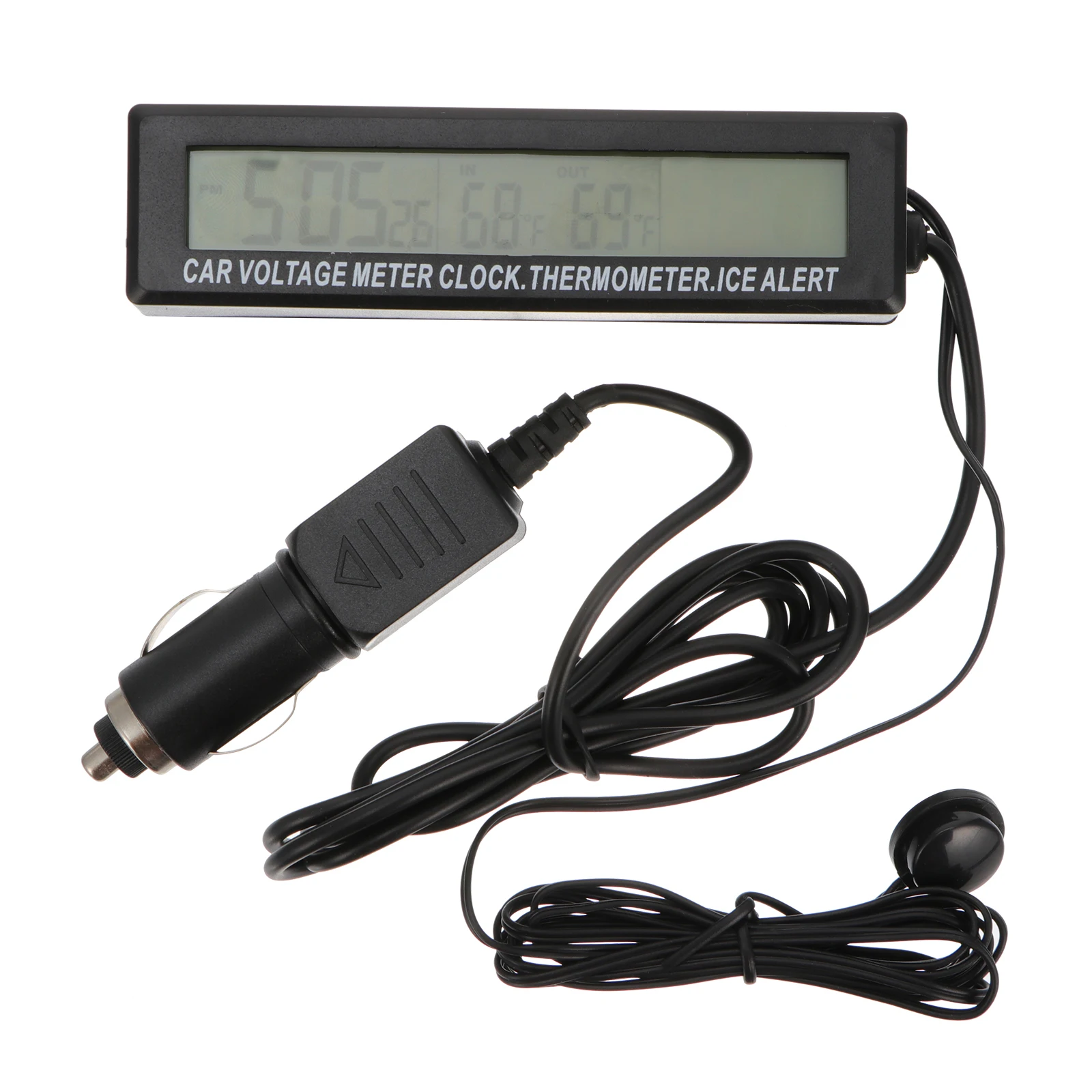 

Car Digital Clock Thermometer Mini Black Baby Temperature Monitor Outdoor Indoor Voltmeter Auto Vehicle ABS Smart