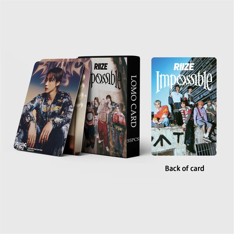 50pcs/set RIIZE Album Laser CardS FlashCards LOMO Card SUNGCHAN EUNSEOK SHOTARO WONBIN Boy Group Gift Postcard Photo Card KPOP