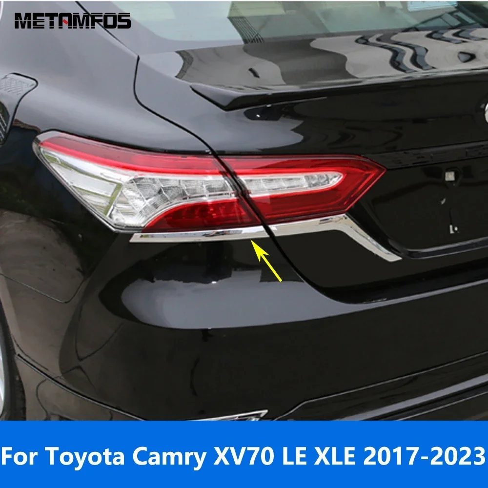 

Rear Light Lamp Eyelid Eyebrow For Toyota Camry XV70 LE XLE 2017-2020 2021 2022 2023 Chrome Taillight Molding Trim Accessories