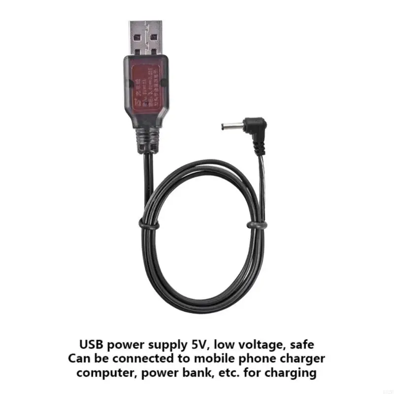 462E USB Charging Cable Power Supply Wire 3.6V Lithium Batteries Cord Line with 3.5mm Connectors for Toy Car Robot