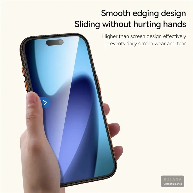 Case For iPhone 18 17 16 Pro Max iPhone Air Luxury Carbon Fiber Texture Hard PC Anti-drop Protection Cover For iPhone 18 Pro Max