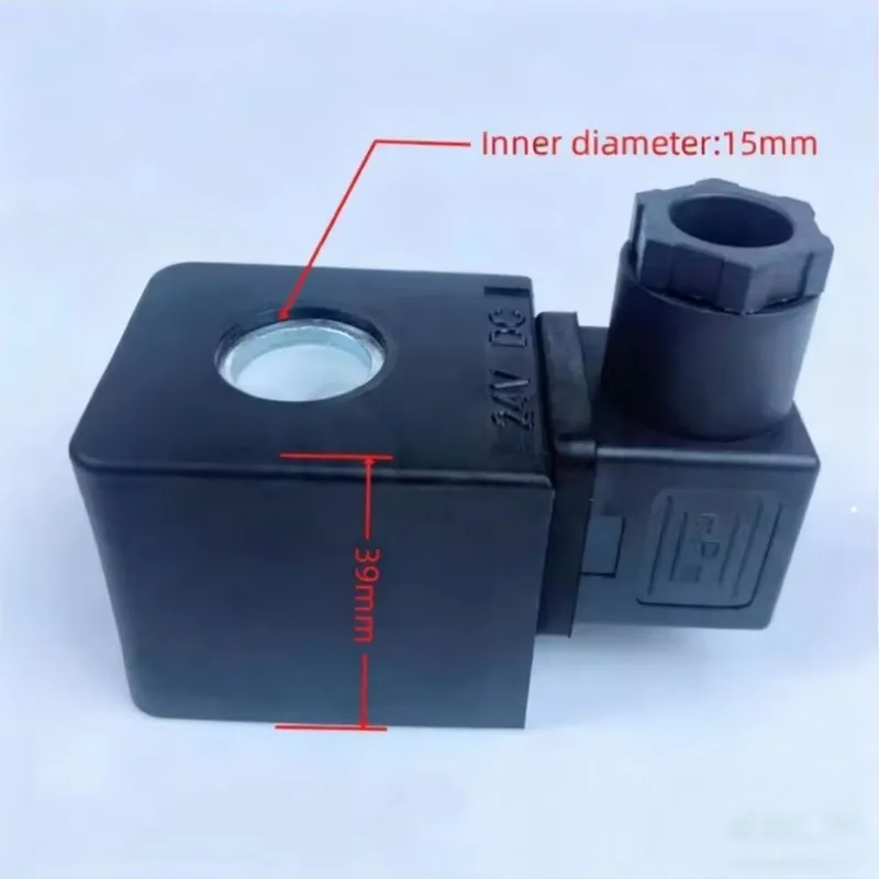 Inner Hole15mm Solenoid Pulse Valve Coil AC220v110v DC24V -50/60HZ 10w Hole Inner Diameter 15mm Height 39mm
