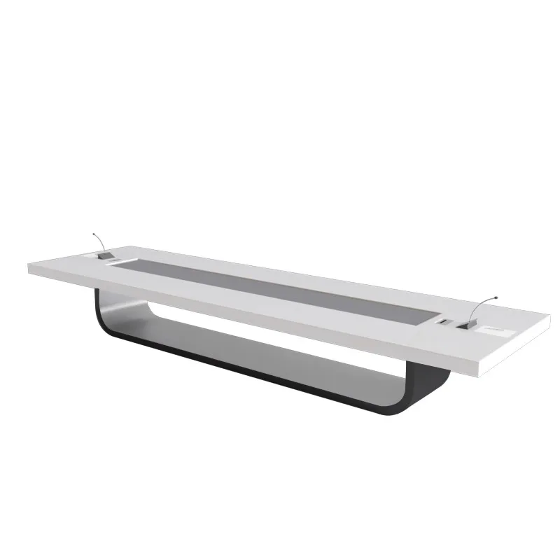 

Стол для конференций по индивидуальному заказу, длинный стол, простой современный комбинированный тренировочный белый большой длинный стол для конференций