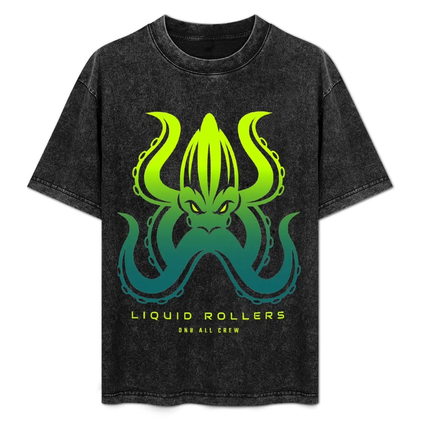 

Liquid Drum N Bass DnB Octopus Drum And Bass T-Shirt Basic Short Sleeve Cotton Blend T-Shirt