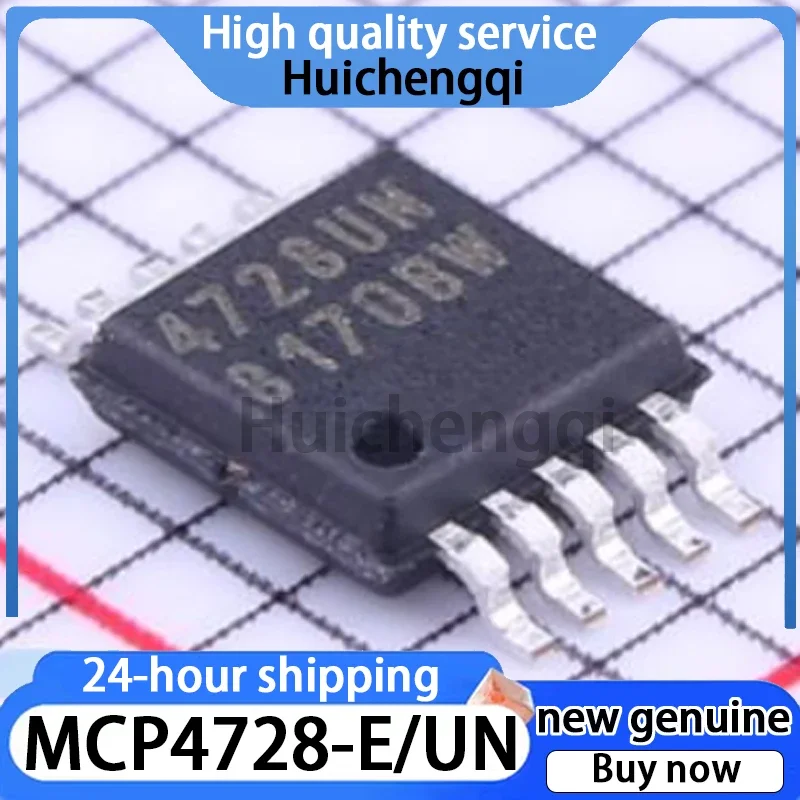 1PCS Original Genuine MCP4728-E/UN MSOP-10 12 Bit Quad Output DAC Chip