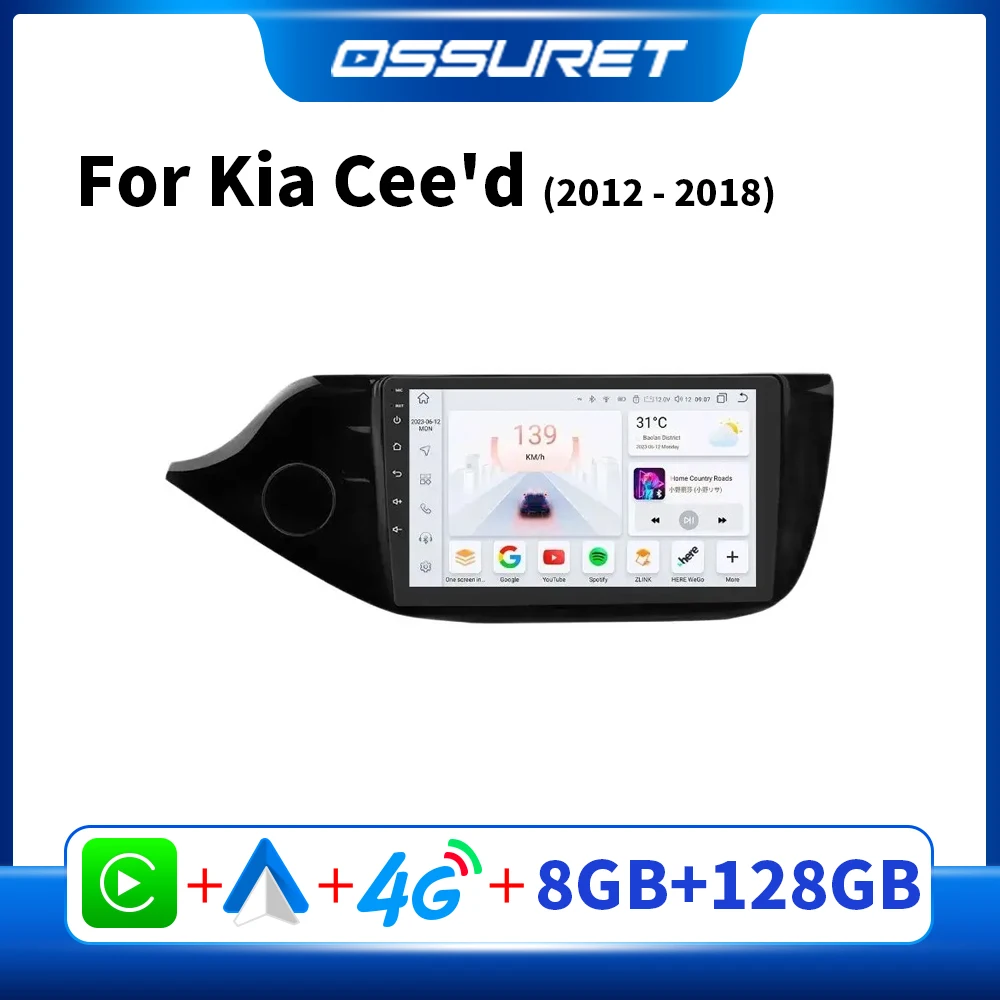 

Car Radio Android for Kia Cee'd Ceed 2 JD 2012 - 2018 Android Auto Stereo CarPlay Multimedia Player 7862 Touch Screen Headunit