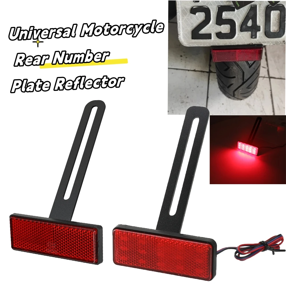 

Universal Motorcycle LED Number Plate Light With Red Reflector FOR Kawasaki ER6F ER6N Eliminator 600 400 EN500 ER-5 ER650 EX250R