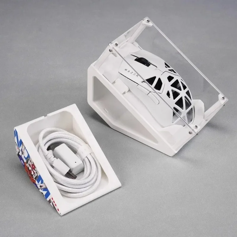 Mouse Storage Display Box 3D Printing Acrylic Transparent Dust-proof  Magnetic Cover E-sports Gaming Mice Decorate Container