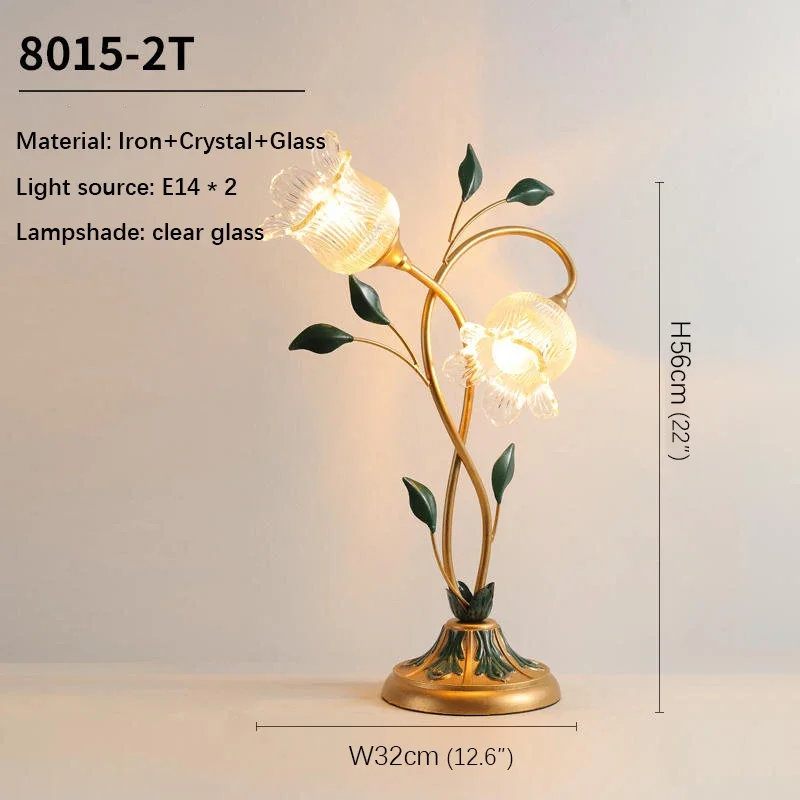 ALBERT Contemporary Table Lamp French Pastoral LED Creative Flower Living Room Bedroom And Study Home Decoration Desk Lamp