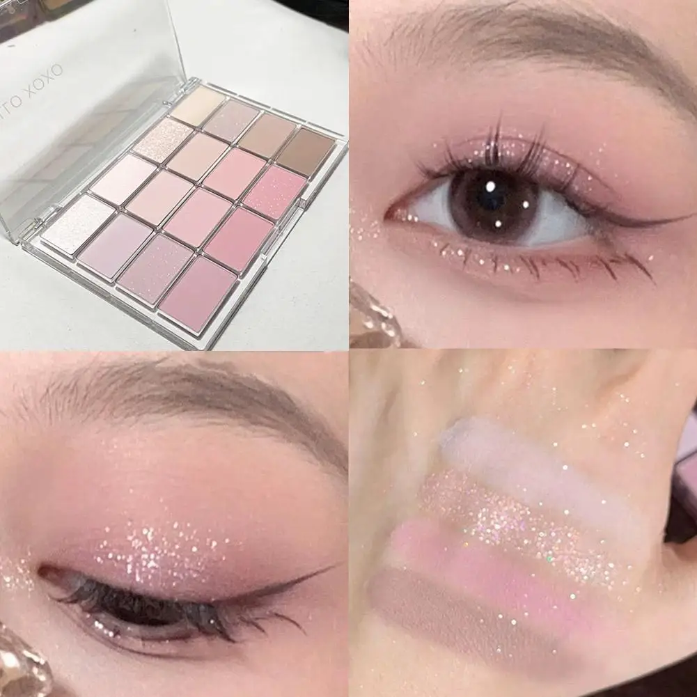 Oogschaduwpalet met lage verzadiging Matte thee Abrikoos Oogmake-uppalet Dagelijkse aardemake-up Langdurige oogschaduw