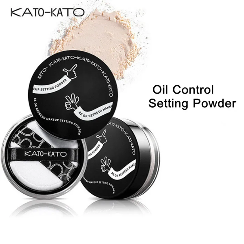 KATO Finishing Loose Powder Oil Control Concealer Soft Matte Shimmer Setting Foundation Holding Makeup Fixing Powder