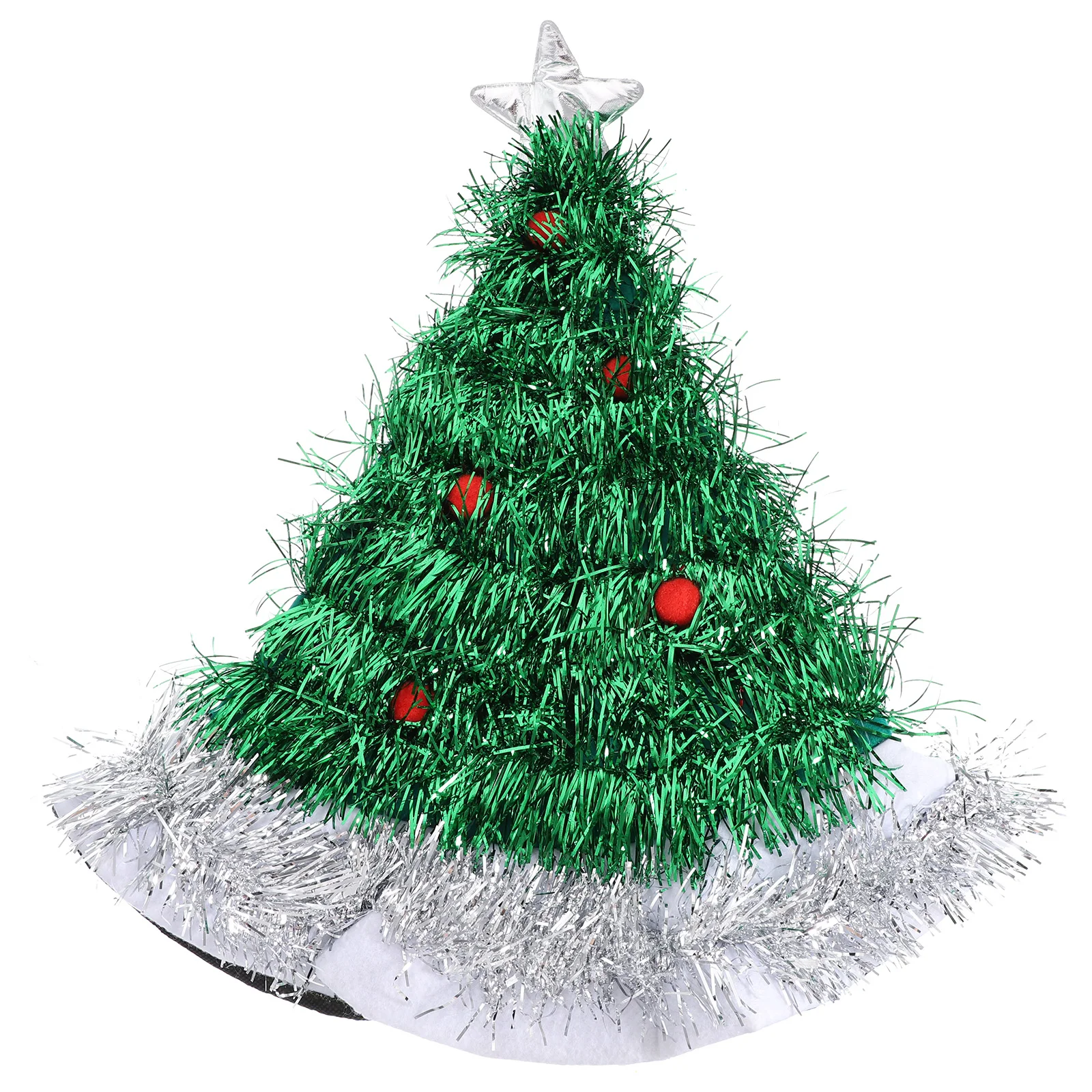 

Christmas Tree Hat 1 Piece Lightweight Soft Comfortable Holiday Party Decoration Accessory Xmas Headwear for Family Friends