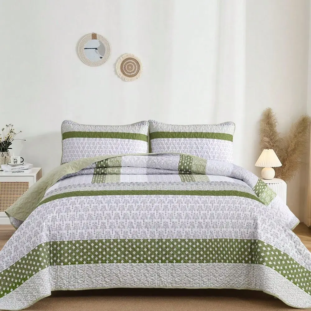 

Комплект постельного белья в полоску (оранжевый, синий, серый, фиолетовый, желтый) с покрывалом и двумя наволочками, размеры Queen, King, California King, в стиле бохо