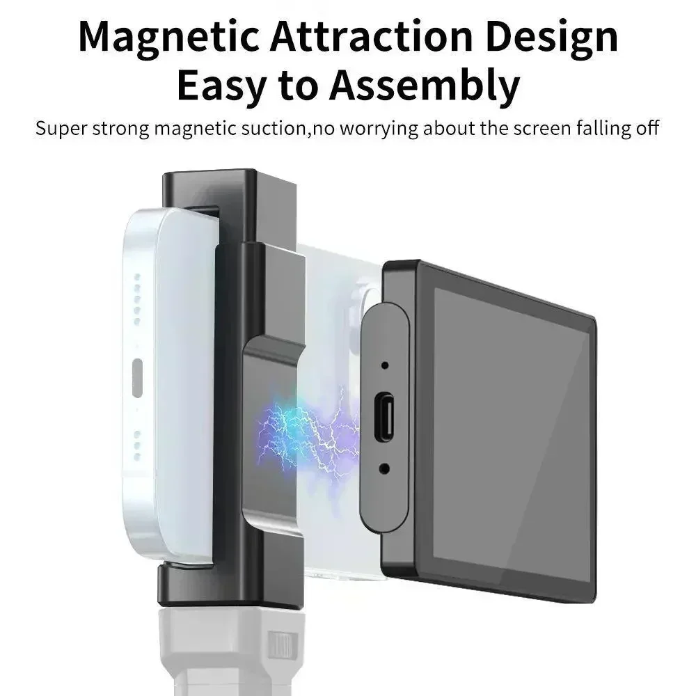 Kingma Smartphone Vlog Selfie Monitor Scherm Magnetische Telefoon Achteruitrijcamera Voor Selfie Vlog Livestream Voor Android Iphone Custom