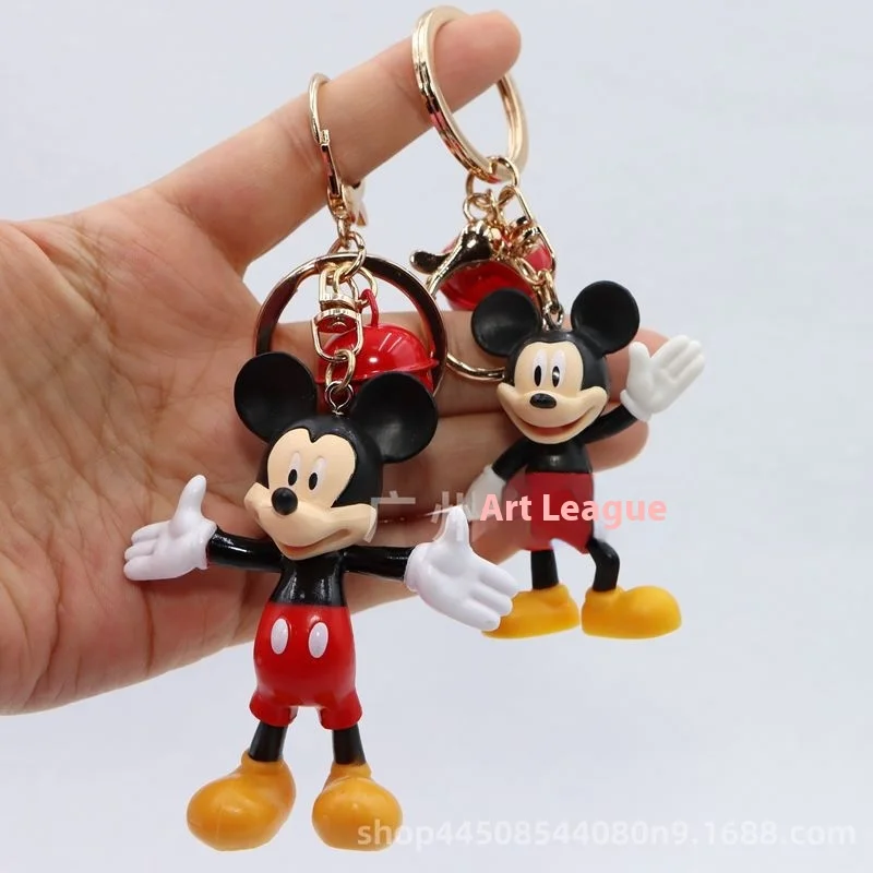 Mickey Mouse Pluto Kawaii Pvc Model Car Keychain Cartoon Action Figure Bag Accessories Pendant Diy Handmade Exquisite Ornaments