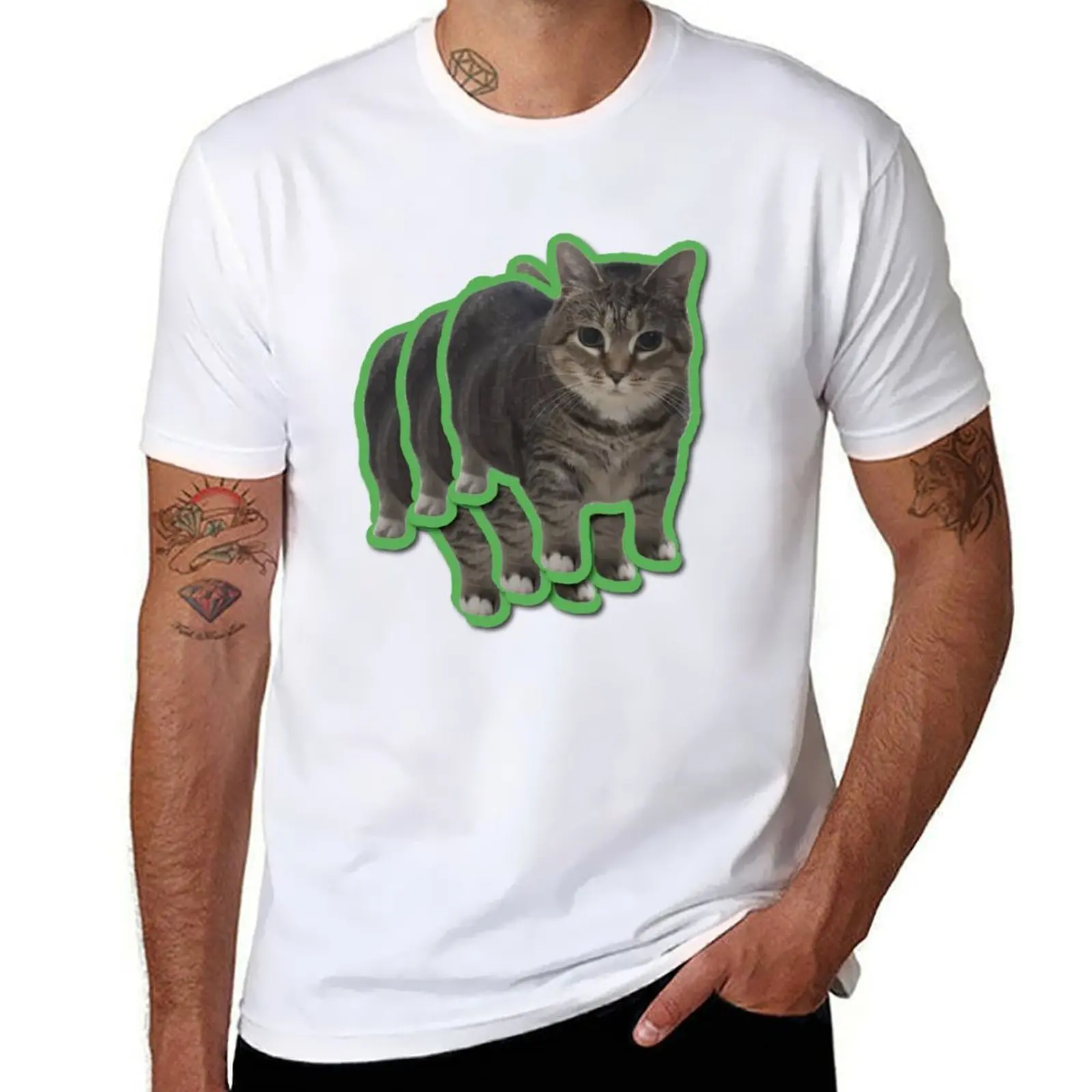 

OIIA CAT spinning brain rot T-Shirt t shirts for man cotton soft t shirt man plain man t shirt graphic T-Shirt