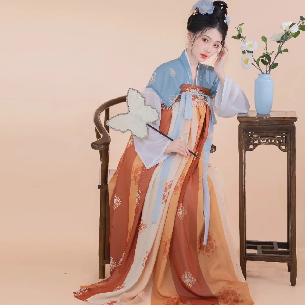 فستان نسائي على الطراز الصيني من Hanfu ملابس صينية تقليدية ملابس عتيقة على الطراز العرقي أزياء تنكرية ملابس رقص للحفلات