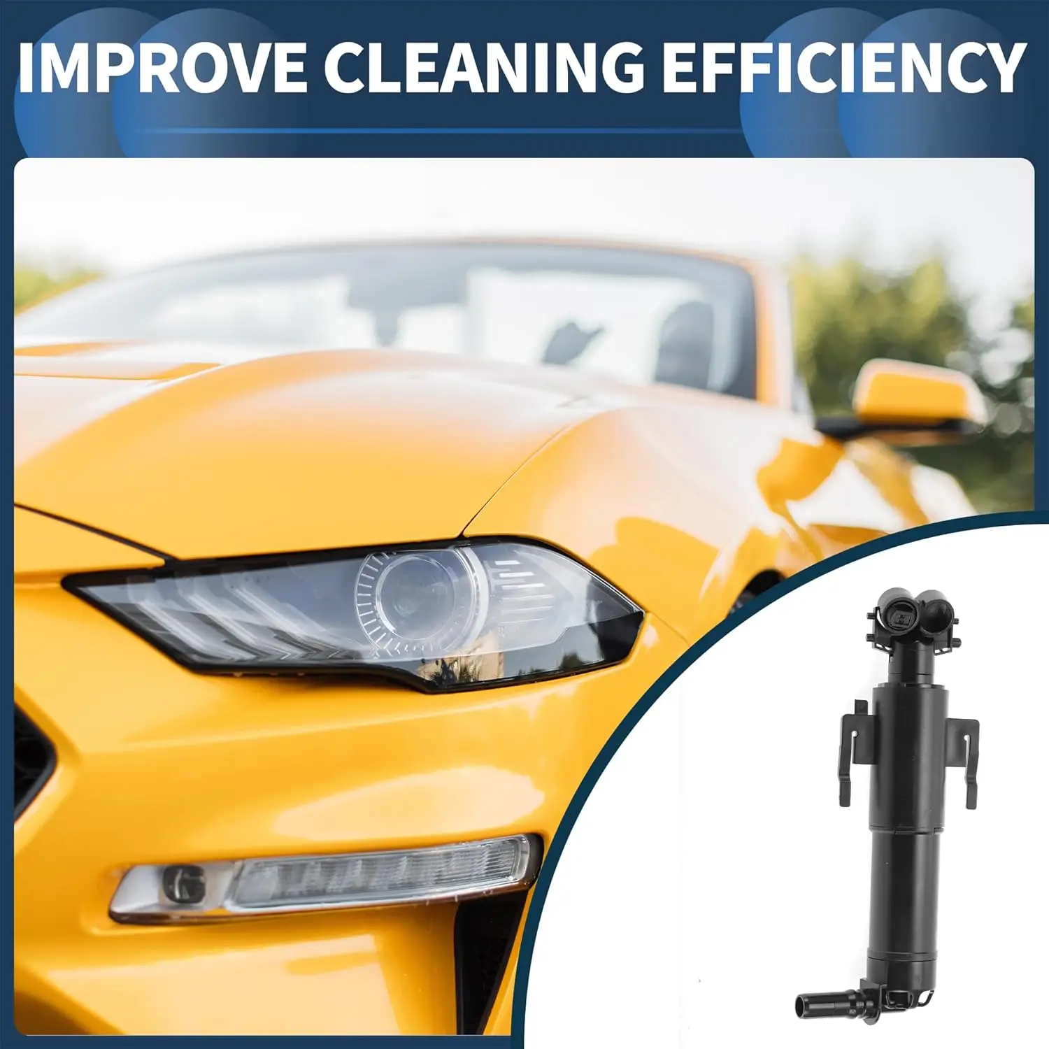 

OE#61677393509 Front Left Driver Side Headlight Headlamp Washer Nozzle Jet Sprayer for BMW M5 2015-2016 M5 2018-2019 640i xDrive