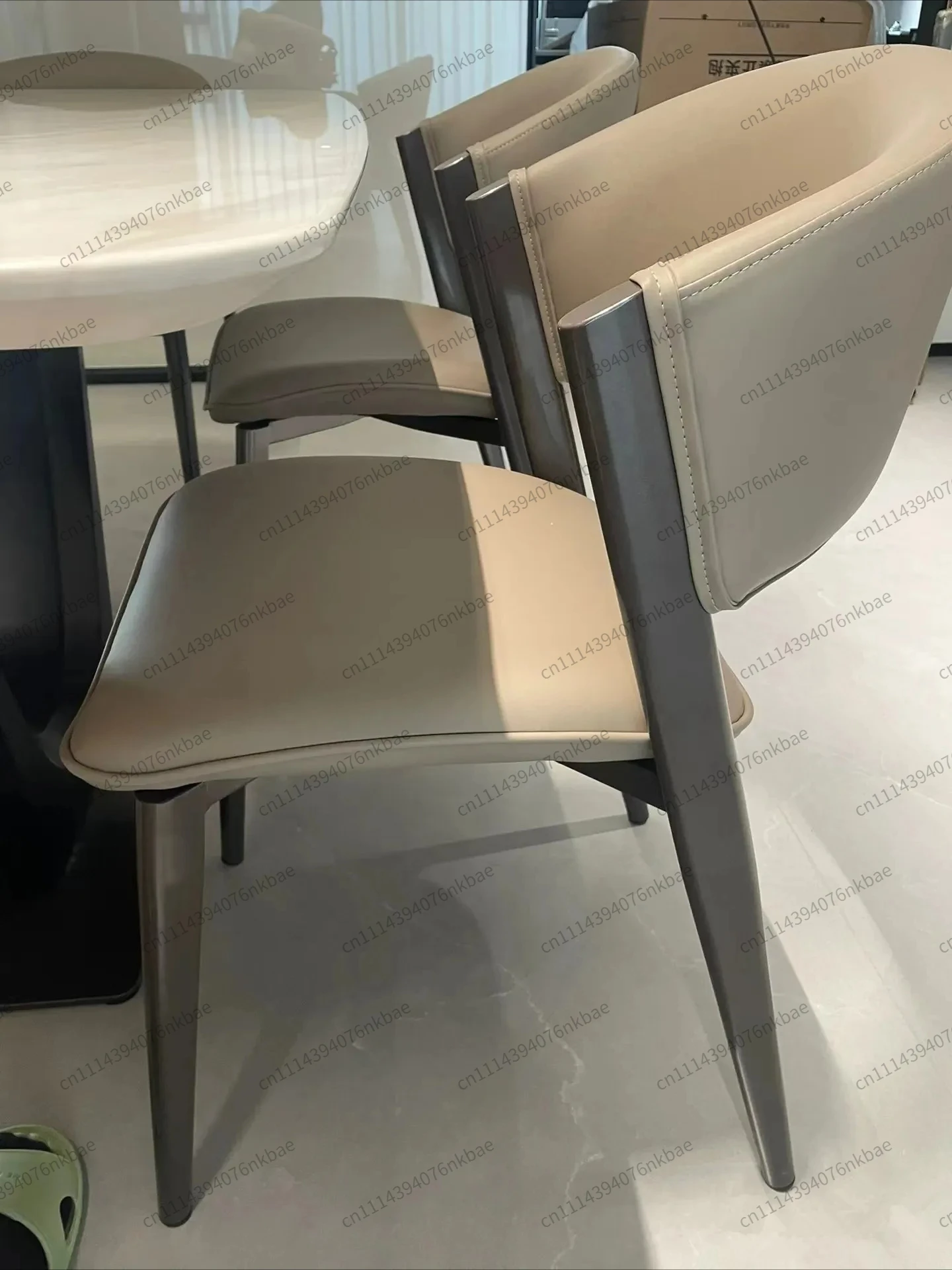 Italian Minimalist High-End Dining Chair, Modern Simple Casual Dining Chair for Home Dining Room