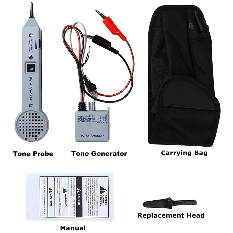 Imagem -06 - Tone Gerador Wire Tracer Circuit Tester Detector de Toner Cabo de Alta Precisão Tester Finder Amplificador Indutivo 200ep