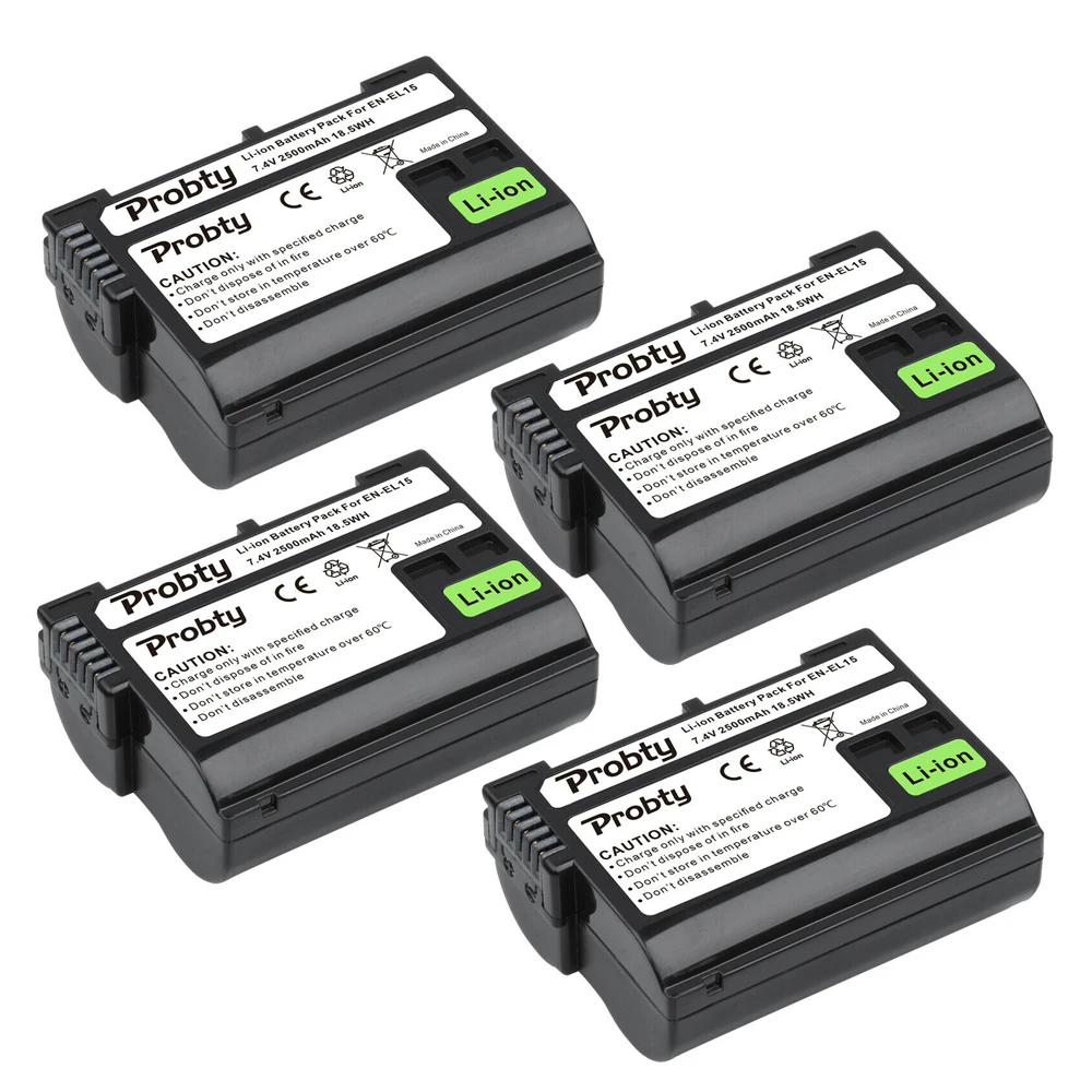 4 Pcs EN-EL15C EN-EL15B EN-EL15 Battery for Nikon Z5 D850 Z6 Z7 D780 D750 D810 D7000 D7500 Z6 ii Camera