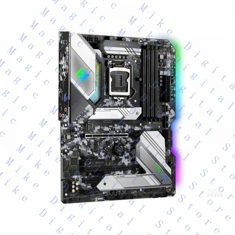 H  FOR ASRock Z490 Steel Legend Motherboard Intel Z490 LGA 1200 4×DDR4 ATX 2×M.2 HDMI