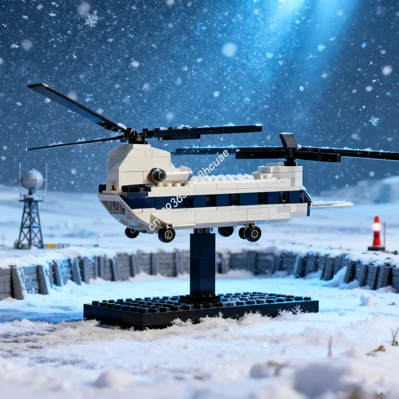 

264pcs MOC DamoB S NASA Boeing Vertol CH Chinook Model Building Blocks Christmas Gifts Architecture DIY Toys Creative Brick Kids