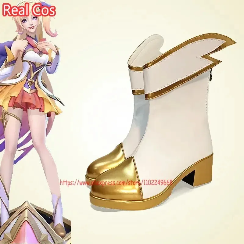 RealCos Game LOL Star Guardian Seraphine Cosplay Boots Shoes Prop High Heel Halloween Accessories Made to Order