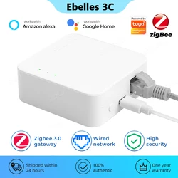 Tuya Zigbee Gateway Wired LAN Hub ZigBee 3.0 Smart Home Bridge Smart Life APP Remote Control Works with Alexa Google Assistant