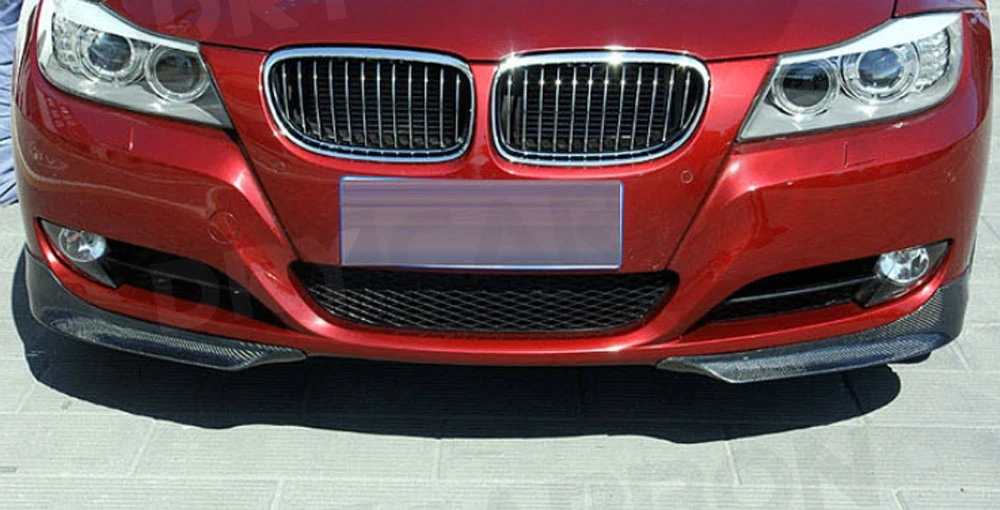 

Carbon Fiber Car Front Bumper Lip Splitters Chin Flaps Cupwings Aprons For BMW 3 Series E90 Base Sedan LCI 2009-2012 FRP