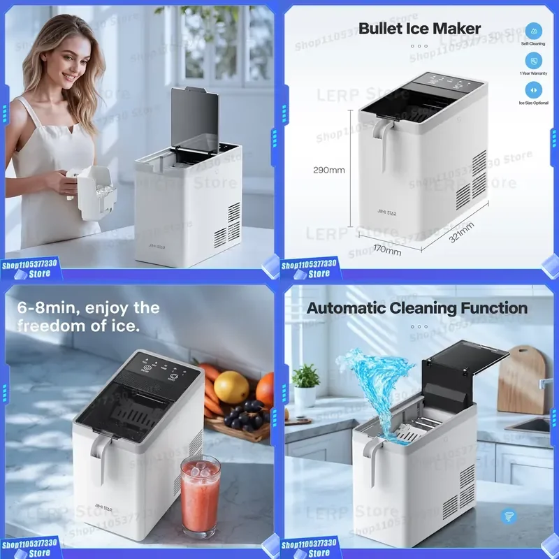 Wholesaler Countertop Mini Portable Home Automatic Ice Making Machine CE CB ETL Certified Complete Kitchen Appliance Small