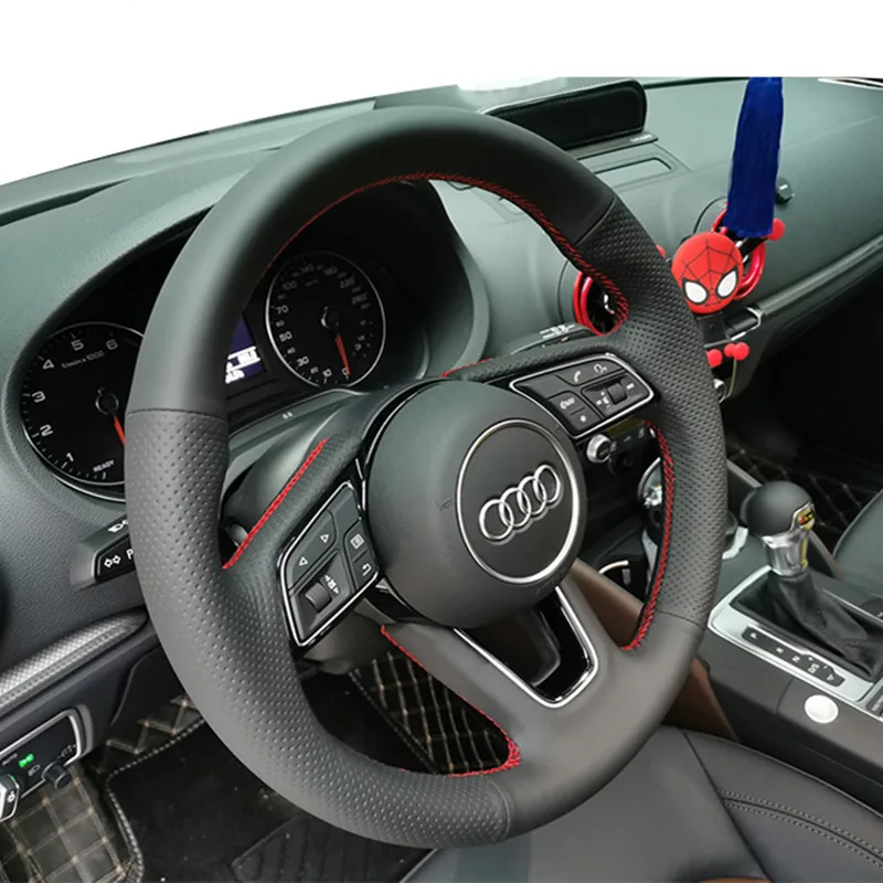

13-22 для Audi A6 Q5 Q3 A4 A3 Q2 индивидуальный кожаный замшевый чехол рулевого колеса ручной работы