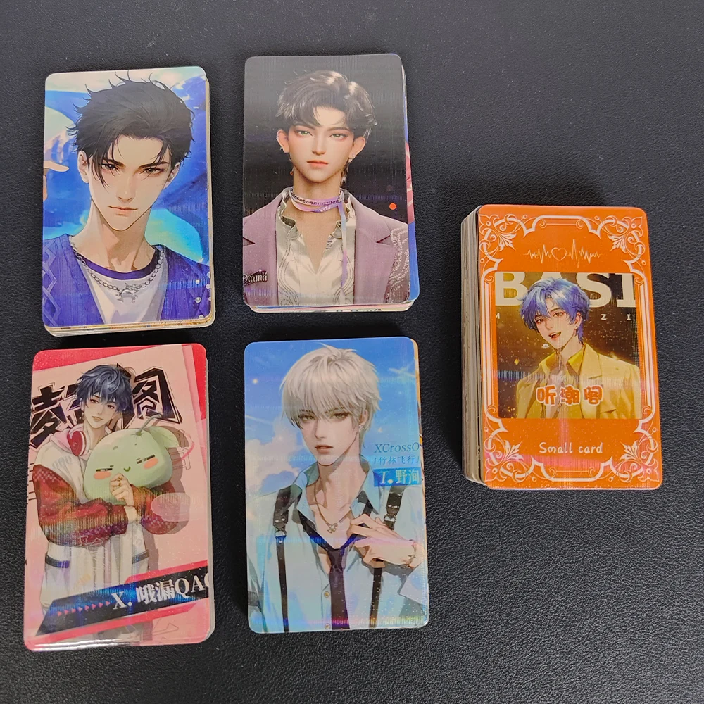 100 Pc/set The Pavilion of Listening to the Tides Manga Laser Lomo Card Album Comic Characters Photocard Fans Collection Cards