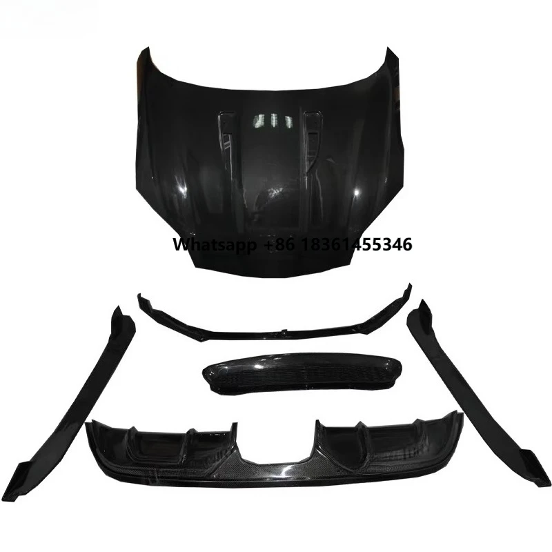 

For F Wide Carbon Fiber Small Surround Body Kit Front and Front Lips Valve Cover Side Skirt