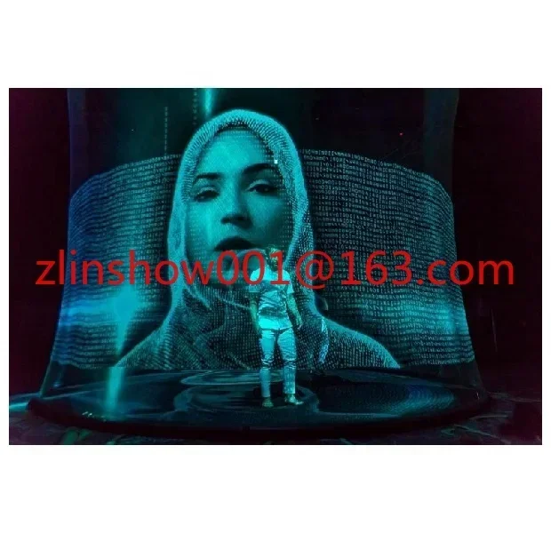 360 Degree Holographic projection Hologram Mesh Screen 3D Holo Gauze For Big Show Event Stage Music Concert Wedding