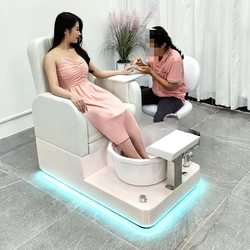 Luxury Nail Pedicure Spa Salon Furniture Pink Color Pedicure Stations Massage Pedicure Chair