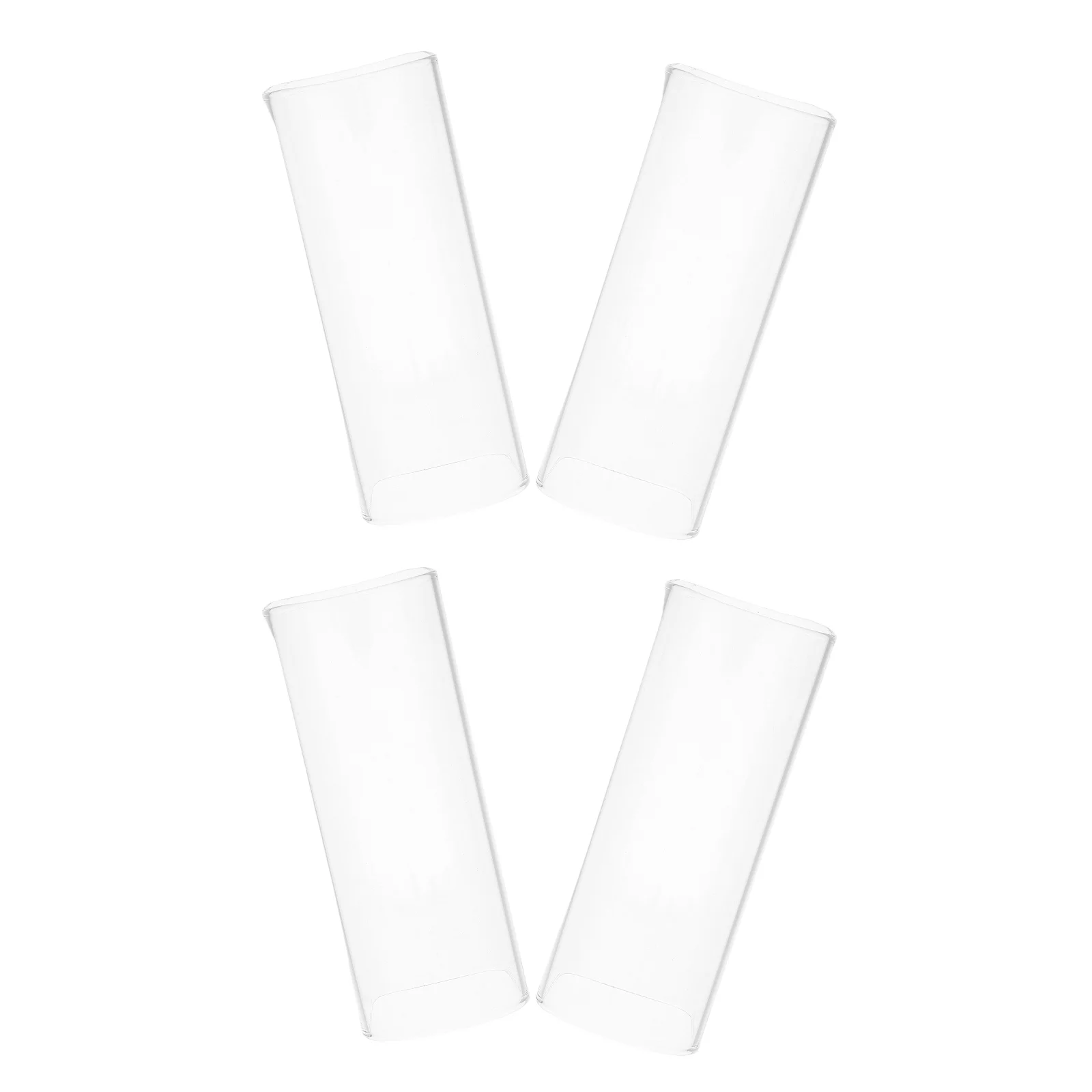 

4Pcs Clear Glass Hurricane Cover Bottomless Open-Ended Tube Shade for Wedding Table Centerpiece Glass Shade