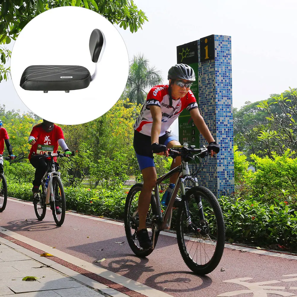 

1Pcs Bicycle Backseat Cushion PU Nonslip Wearresistant Rear Seat Accessory for Various Bikes Black Bike Rear Seat