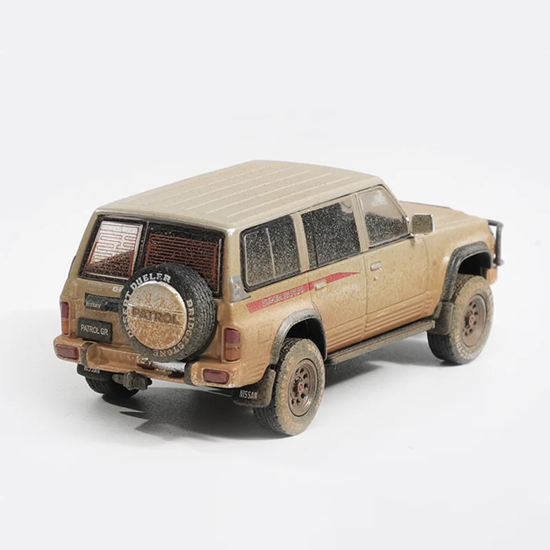 รถของเล่นโมเดลโลหะผสม Shadow Pro 1/64 Patrol Y60 SUV ของสะสม ของขวัญคริสต์มาสสำหรับเด็กผู้ชาย