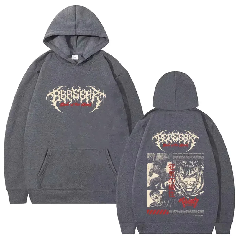 أنيمي Berserk الشجاعة الجرافيك هوديي المبارز جاتسو التضحية Zodd البلوز الرجال النساء عادية الصوف كنزة بمقاس كبير هوديس