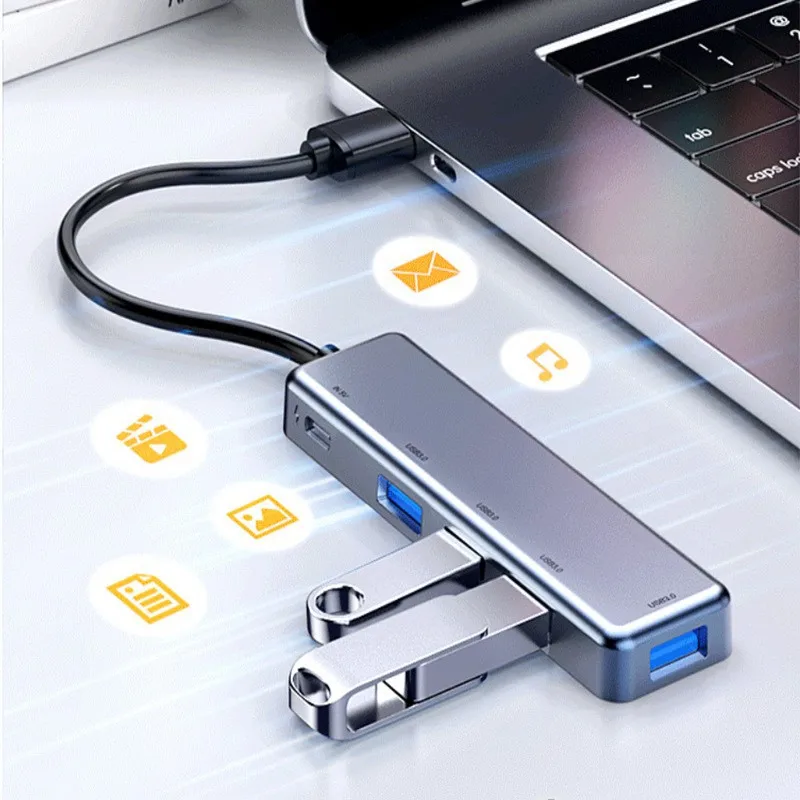 USB HUB Splitter 5-in-1 USB Hub 1-in-4 HUB 3.0 Laptop Brain