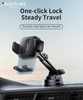 YESIDO Universal Phone Car Holder with Vacuum Suction Cup Base Adjustable Stably Holding For 4.7-7.2 Inch Mobile Phones  C261