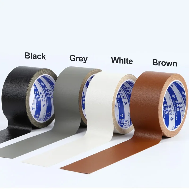 Self-Adhesive Leather Repair Tape for Sofa Car Seats Handbags Jackets Furniture Shoes First Aid Patch Leather Patch DIY Black