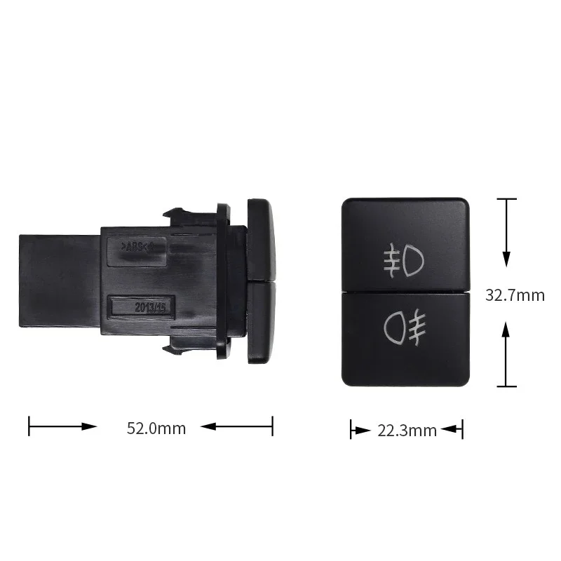 1pc Car Dual Key Switch Dual Switch Fog Lights Radar Power LED Spotlights Headlight Switch Button For Corolla Levin Prado