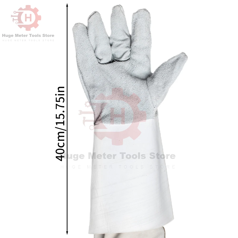 Extended Cowhide Welding Gloves To Weld Long Security Protection Safety Work and High-Temperature Labor Gloves for Welder